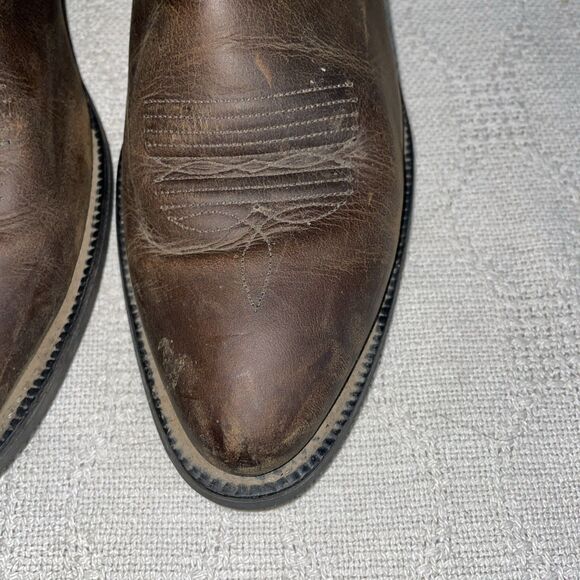 Ariat Men’s Western Boots Size 10 D Brown Leather Cowboy Rodeo Outdoors - Picture 9 of 12